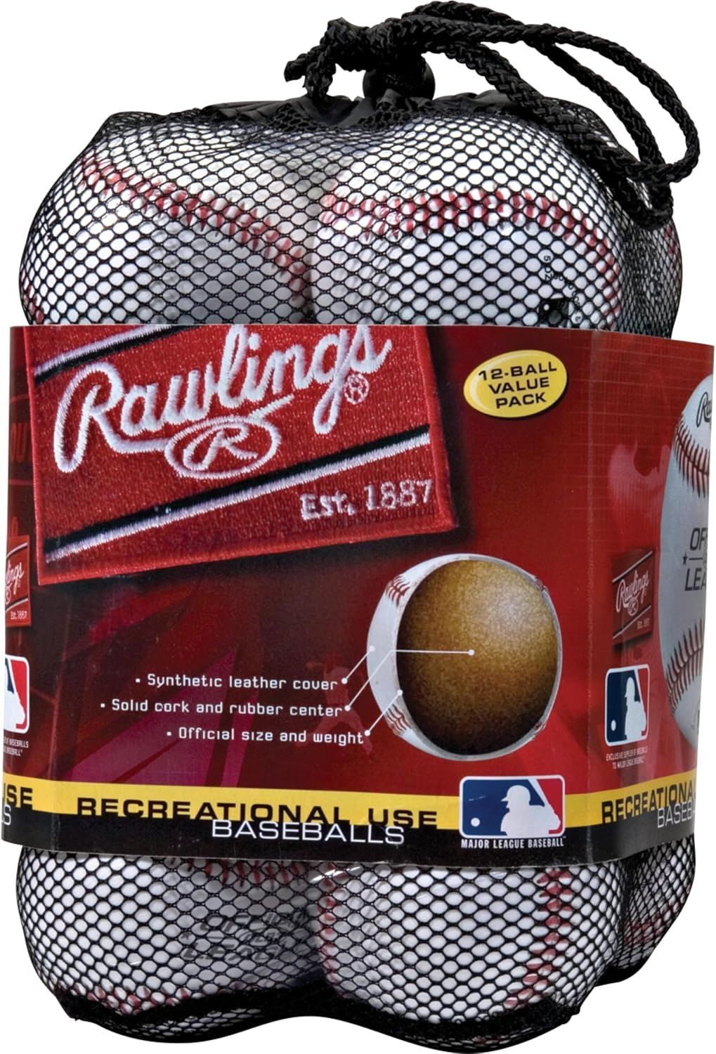 Official League Practice Baseballs – 12 Pack