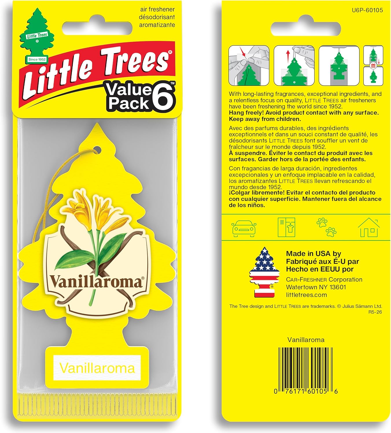 LITTLE TREES Vanillaroma Car Air Freshener – 24 Pack