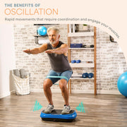 Compact Vibration Plate Exercise Machine with Resistance Bands