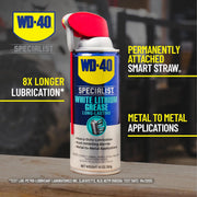 Heavy-Duty White Lithium Grease Spray with Dual-Action Straw – 10 oz