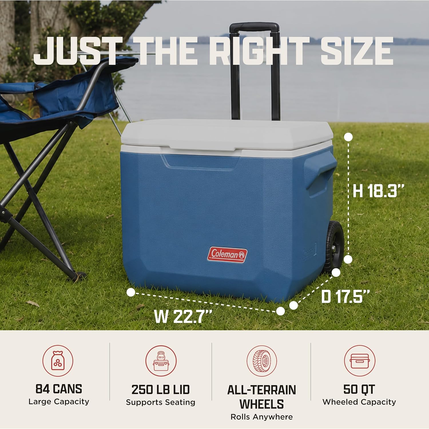 Xtreme Rolling Cooler with Heavy-Duty Wheels
