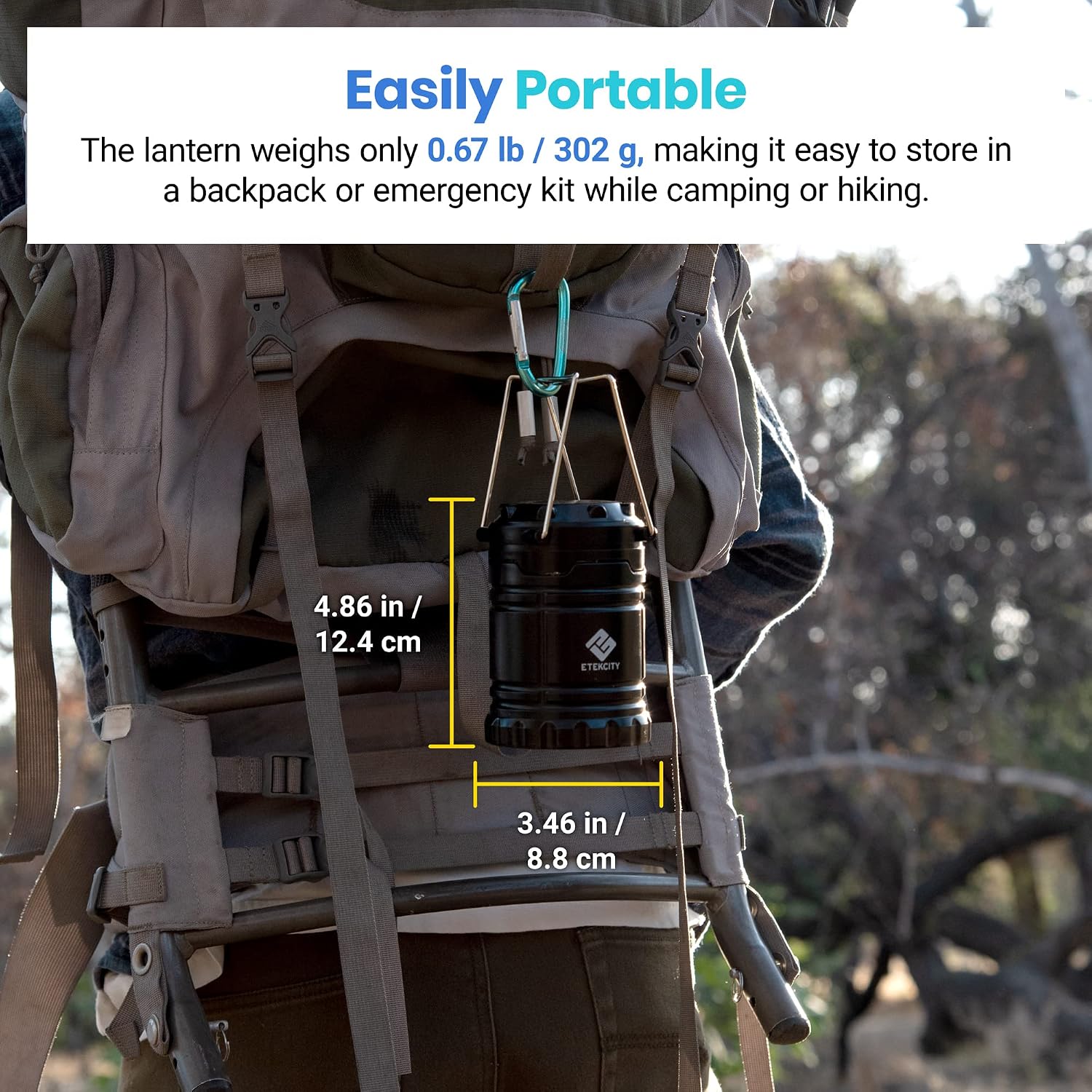 4-Pack Collapsible LED Camping Lanterns