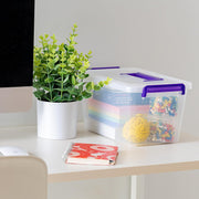 IRIS USA Clear Storage Bins with Lids – 5 Qt, 6-Pack