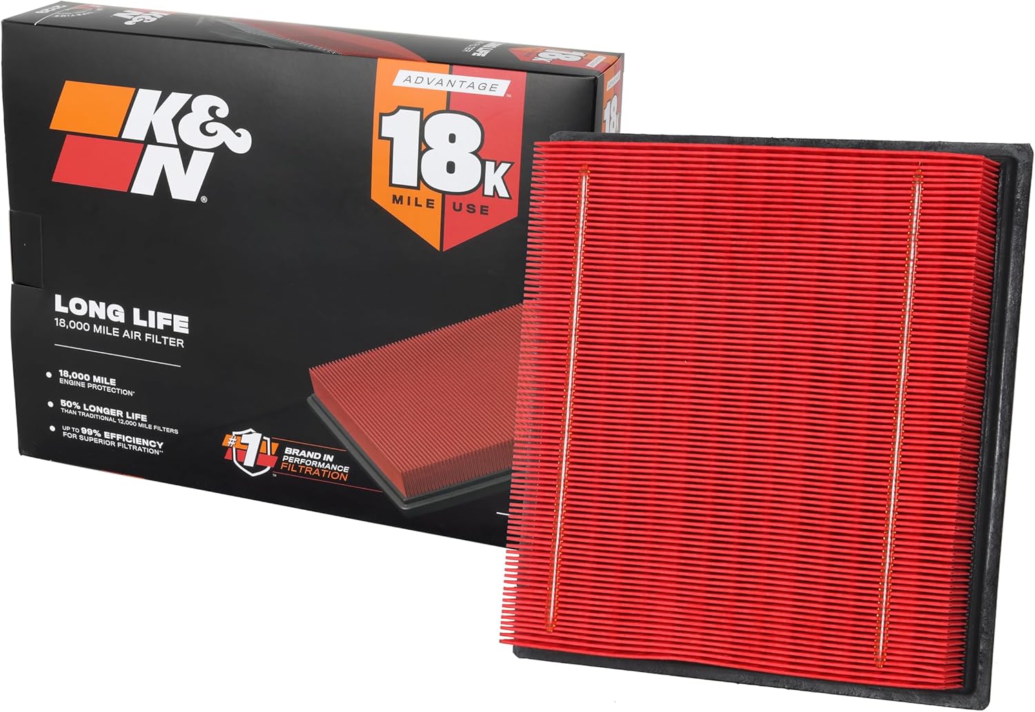 Long-Life Replacement Engine Air Filter – Up to 18,000 Miles