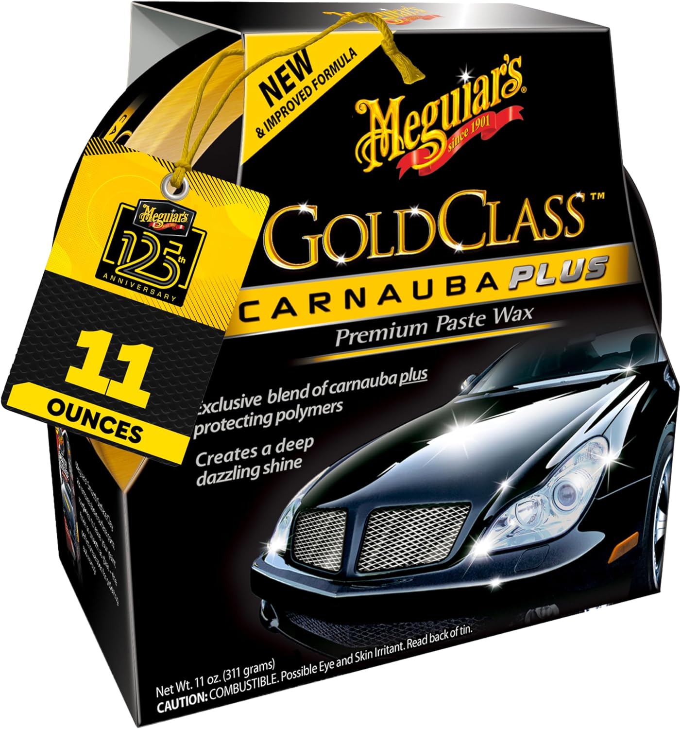 Premium Carnauba Paste Wax with Polymer Protection – 11 oz