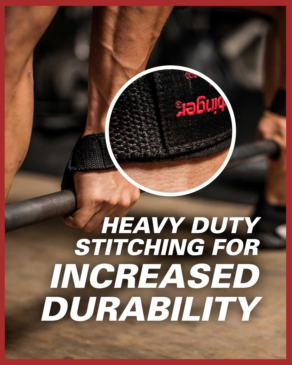 Harbinger Padded Cotton Lifting Straps with NeoTek Cushioned Wrist