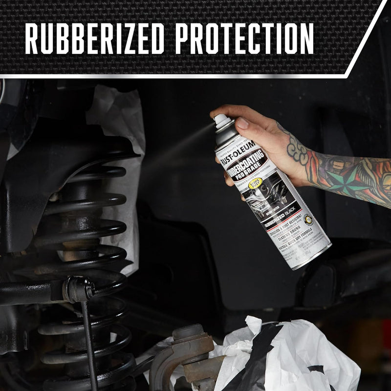 Professional-Grade Rubberized Black Undercoating Spray