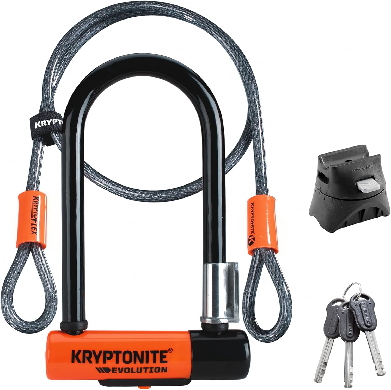 Heavy-Duty Bike U-Lock with 4 ft Security Cable