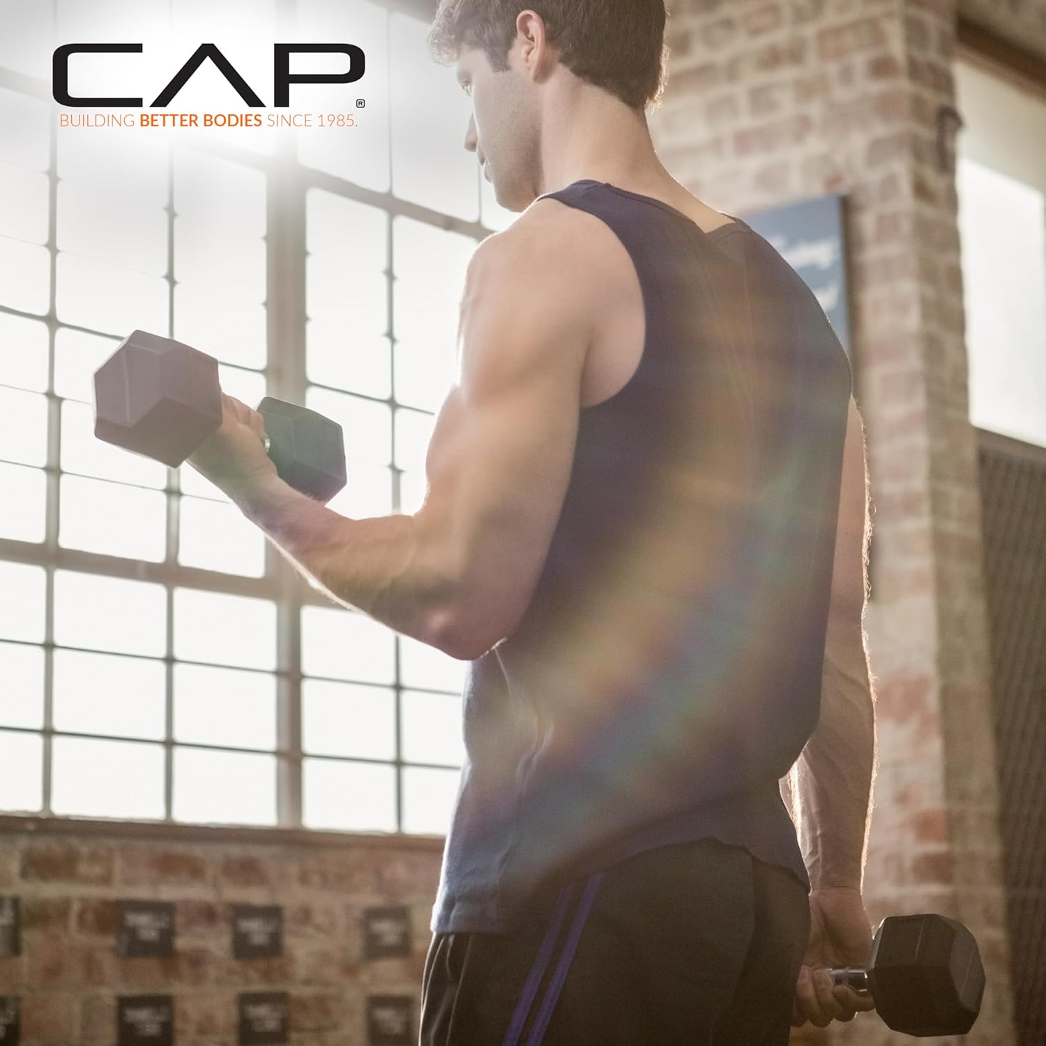 Rubber Coated Hex Dumbbell Weight