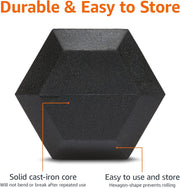 Rubber Hex Dumbbell Hand Weight