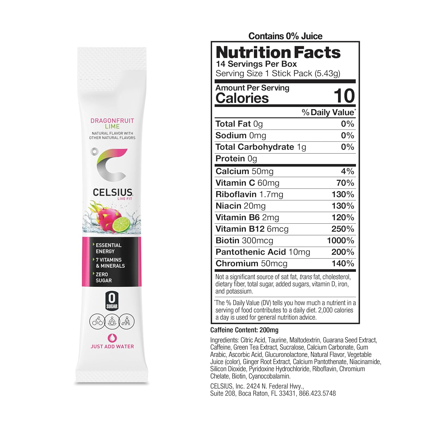 Dragonfruit Lime Energy Sticks