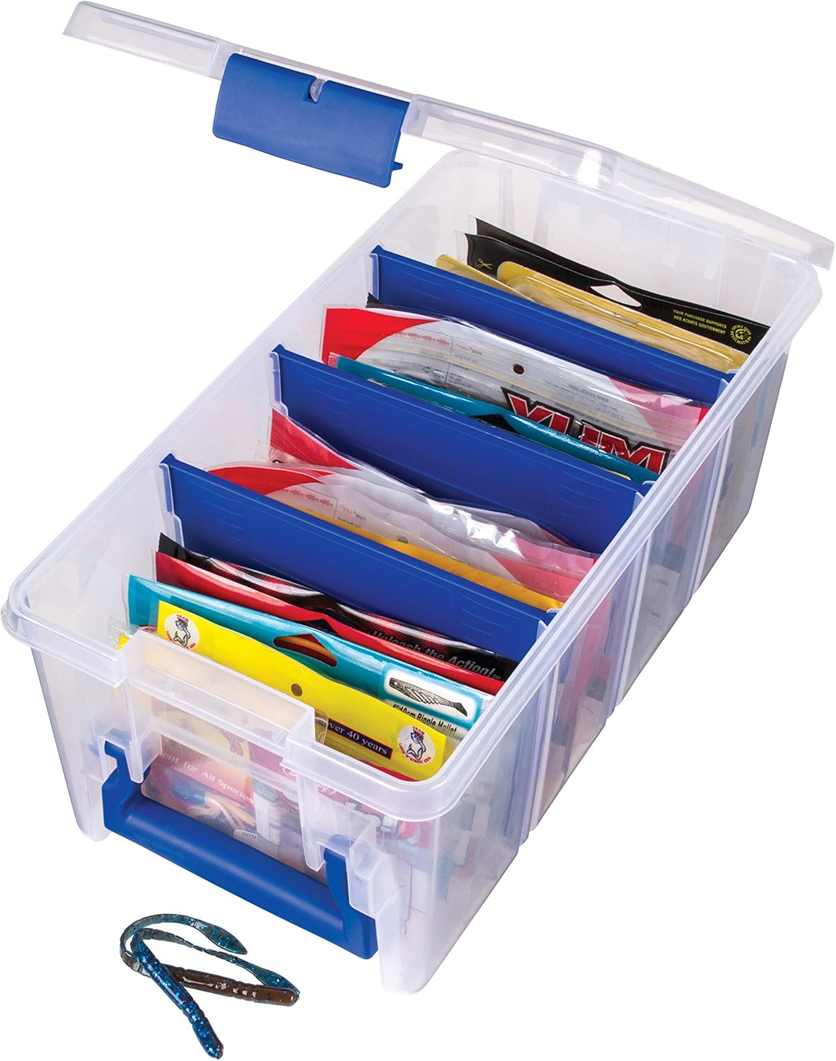 Clear Fishing Tackle & Soft Bait Organizer
