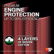 Washable High-Flow Replacement Engine Air Filter
