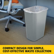 Rectangular Deskside Wastebasket – 10.25 Gallon