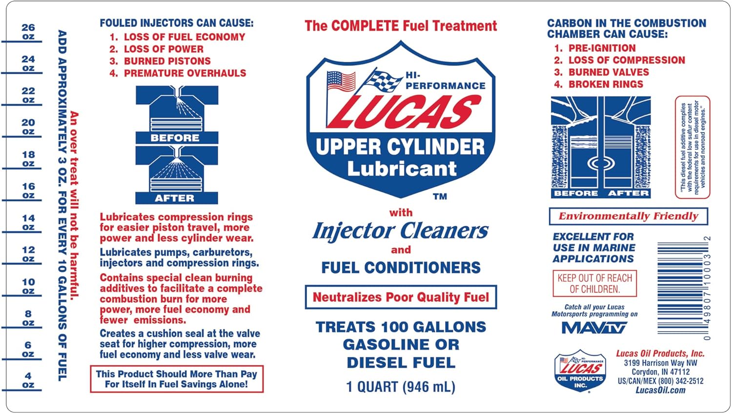 Lucas Oil Fuel Treatment – 1 Quart, 10003