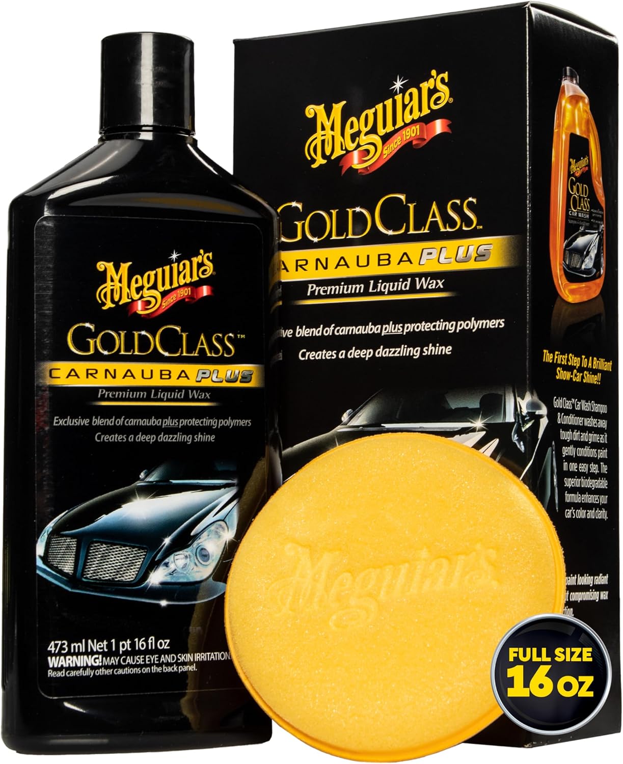 Premium Carnauba Liquid Car Wax Kit – 16 oz