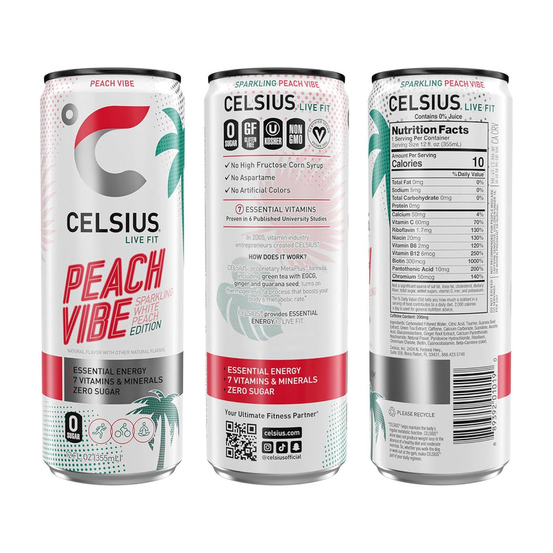 Peach Vibe Sparkling Water