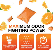 Camco TST MAX RV Toilet Treatment Drop-Ins – Orange Scent, 15-Pack