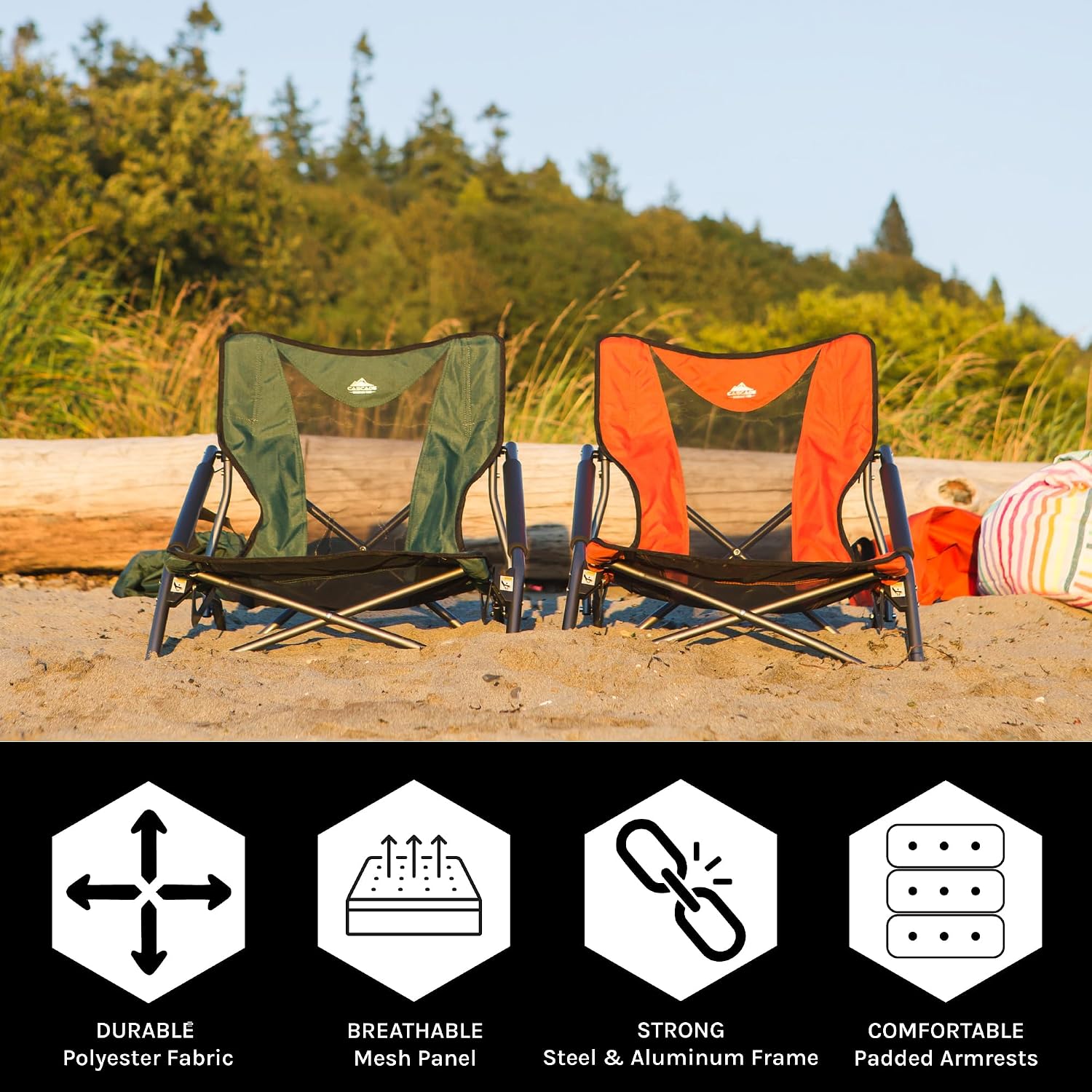 Folding Outdoor Camp Chair with Carry Bag