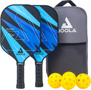 Fiberglass Pickleball Paddle Set with Balls & Carry Bag