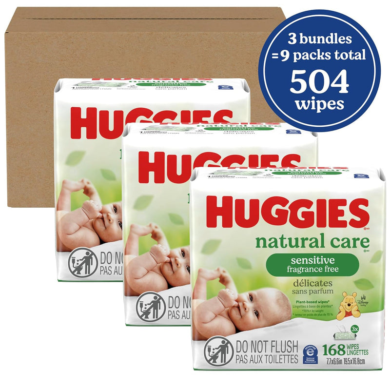 Huggies Natural Care Sensitive Baby Wipes – 504 Count, Unscented