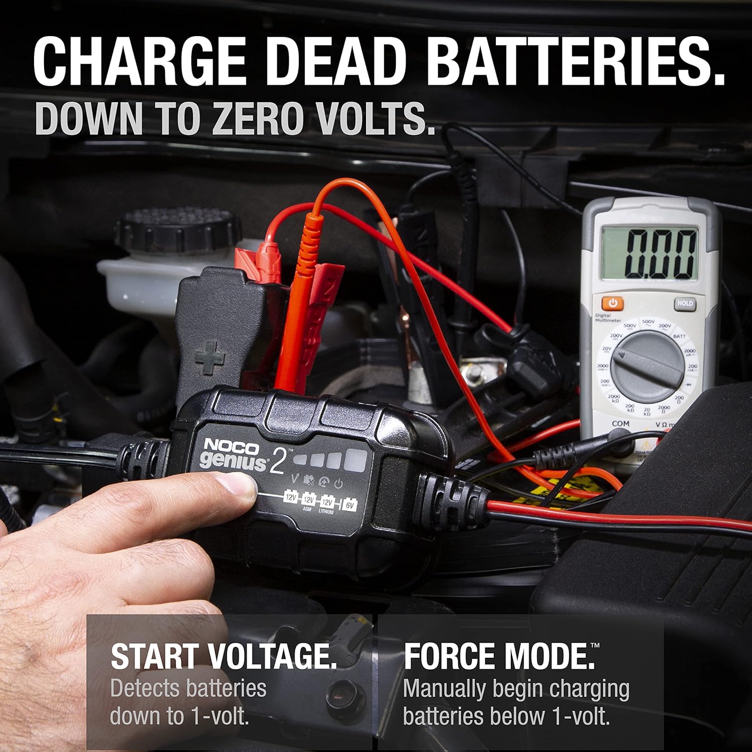 NOCO GENIUS2 Smart Battery Charger – 2A, 6V/12V