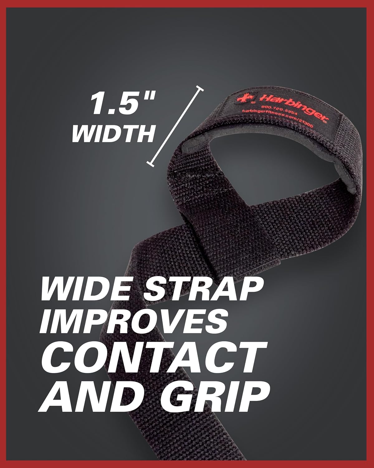 Harbinger Padded Cotton Lifting Straps with NeoTek Cushioned Wrist