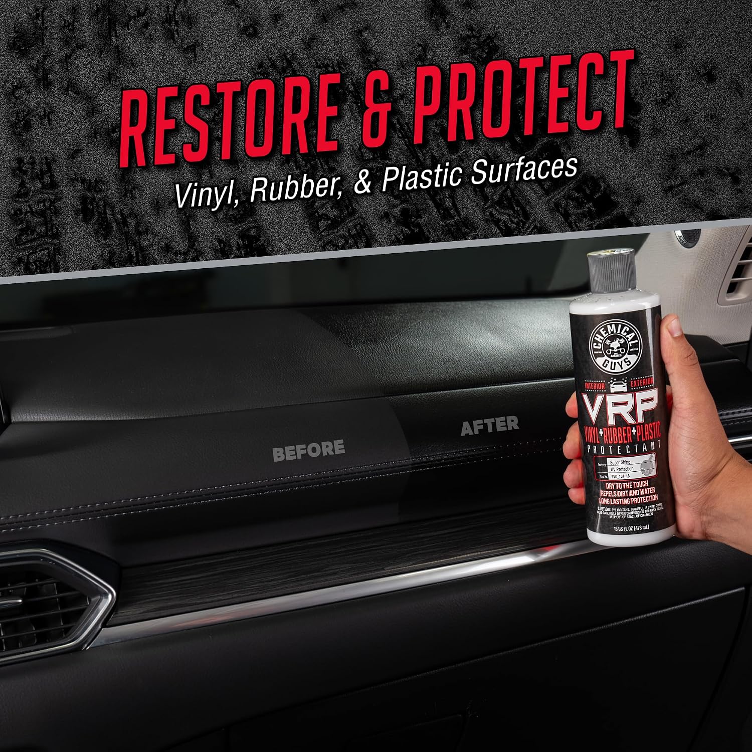 Chemical Guys VRP Vinyl, Rubber & Plastic Dressing – 16 Oz