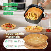 150-Piece Disposable Air Fryer Liners – 8-Inch Square