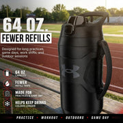 Insulated Half Gallon Sports Water Jug with Handle – 64 oz
