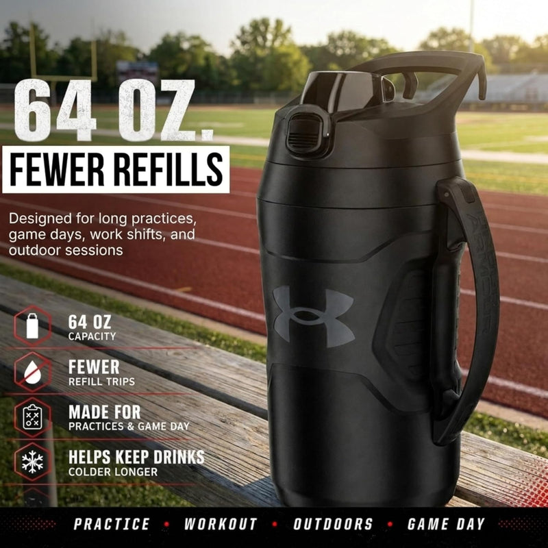 Insulated Half Gallon Sports Water Jug with Handle – 64 oz