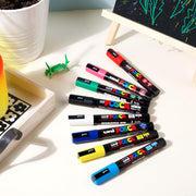 Opaque Paint Marker Set with Reversible Medium Tips – 8 Pack
