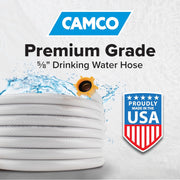 25-Ft RV Drinking Water Hose – 5/8” Reinforced PVC