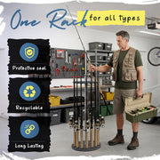 16-Rod Fishing Rod Storage Rack