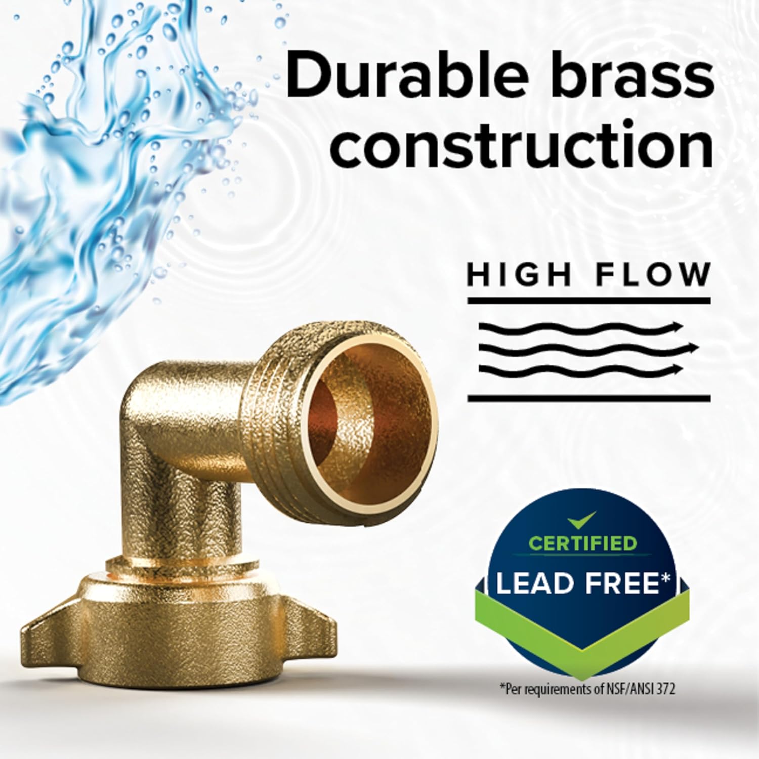 90-Degree Brass RV Water Hose Elbows – 2 Pack
