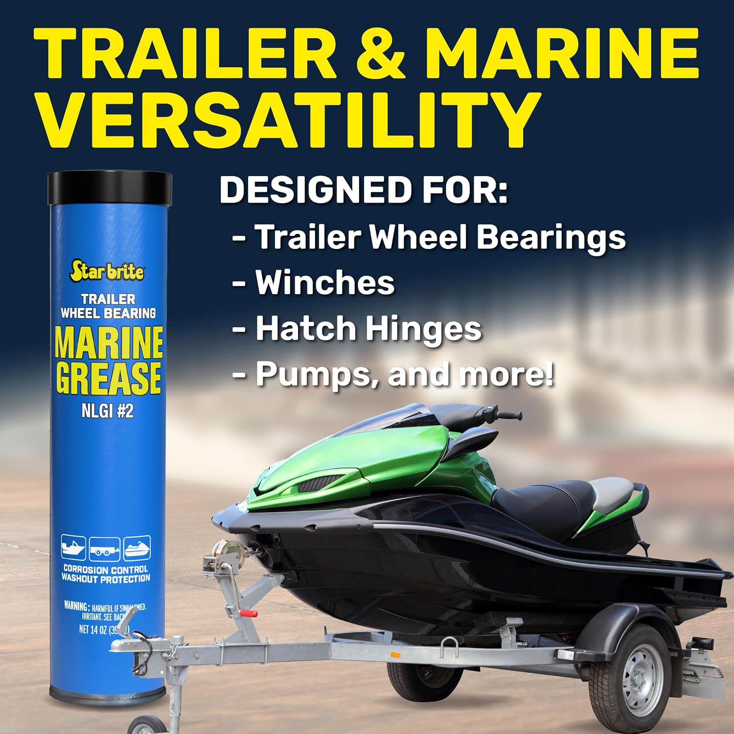 NLGI #2 Marine-Grade Trailer Wheel Bearing Grease