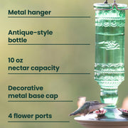Glass Hummingbird Feeder