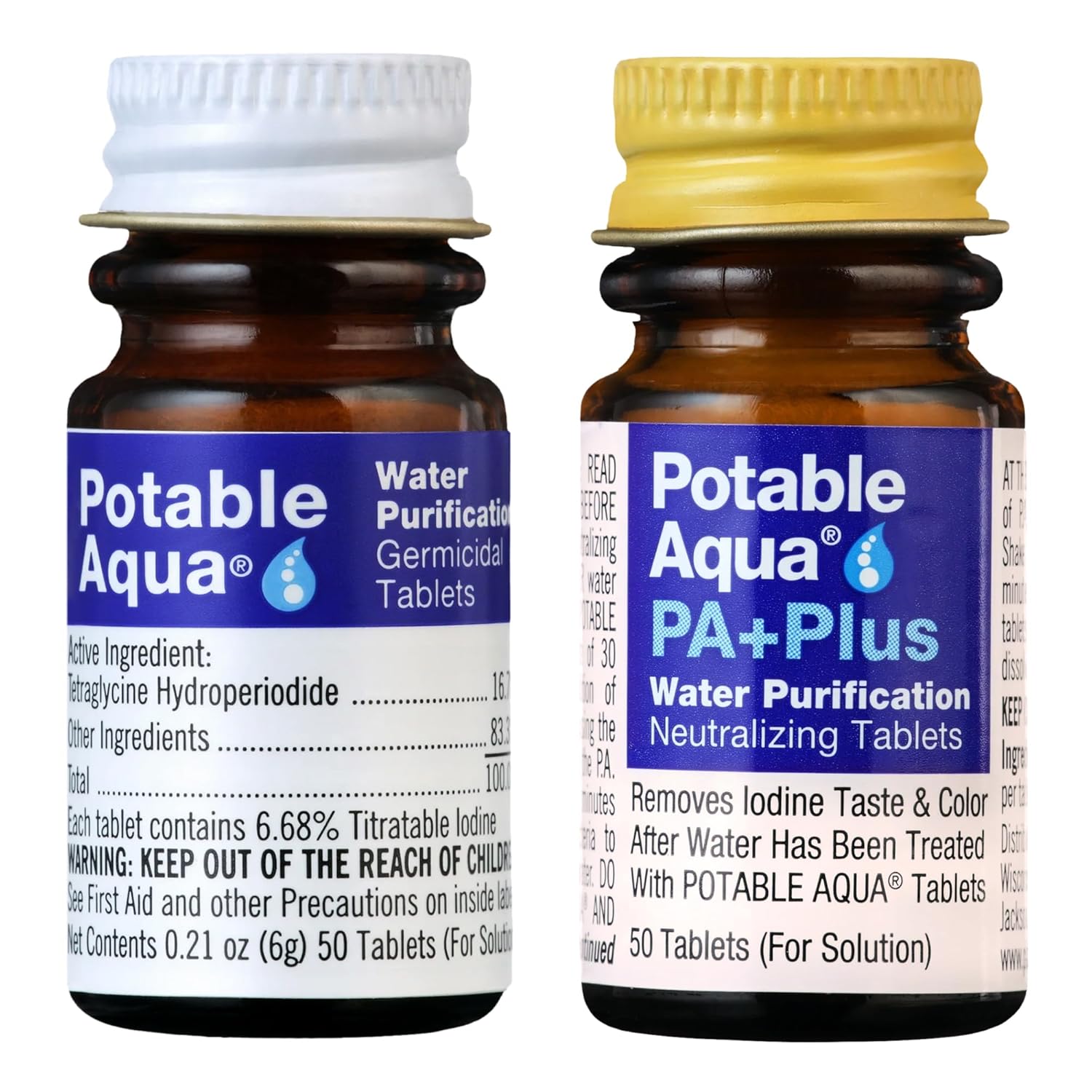 Water Purification Tablets with Neutralizing Tablets