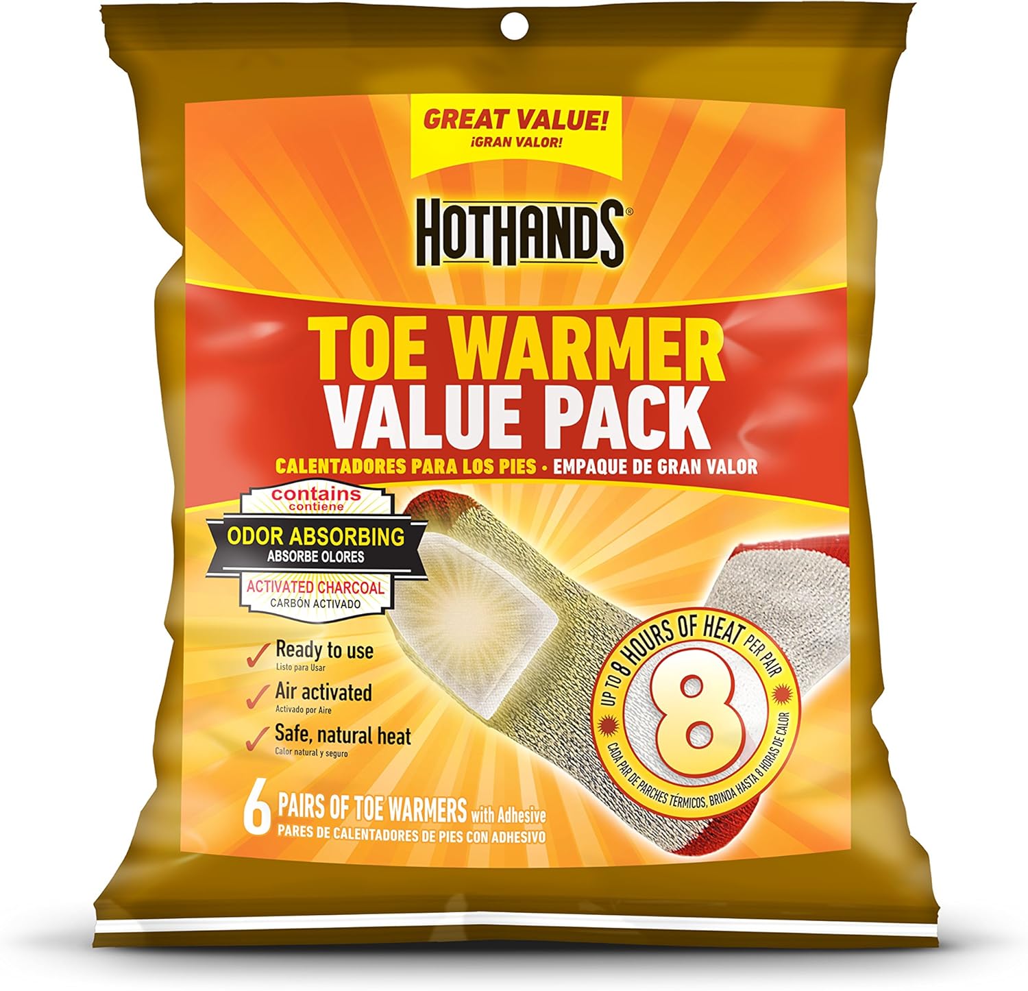 Disposable Air-Activated Toe Warmers (6 Pair)