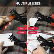 Heavy-Duty Revolving Leather Hole Punch Pliers