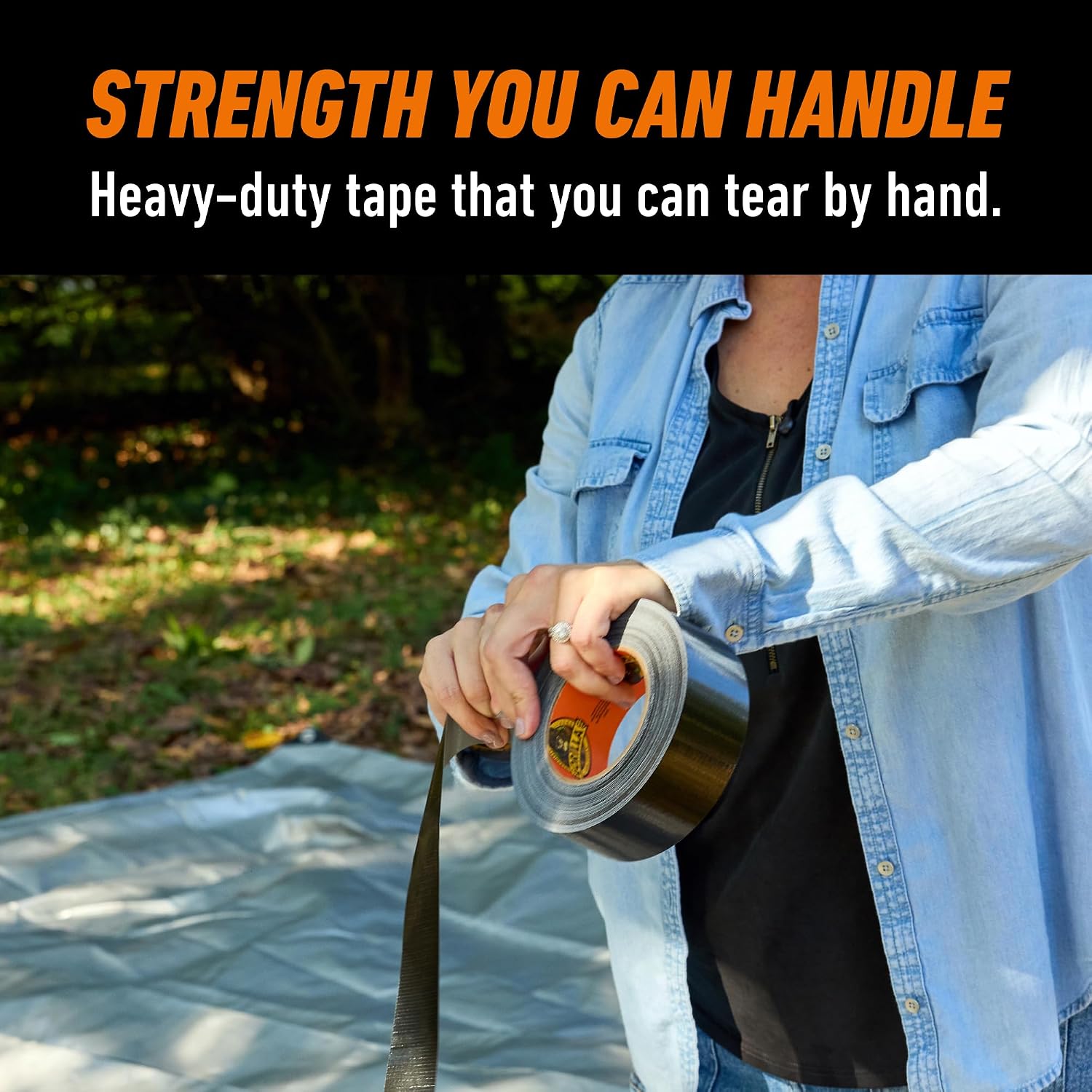 Heavy Duty Weather Resistant Duct Tape, Black