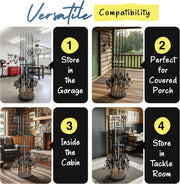 16-Rod Fishing Rod Storage Rack