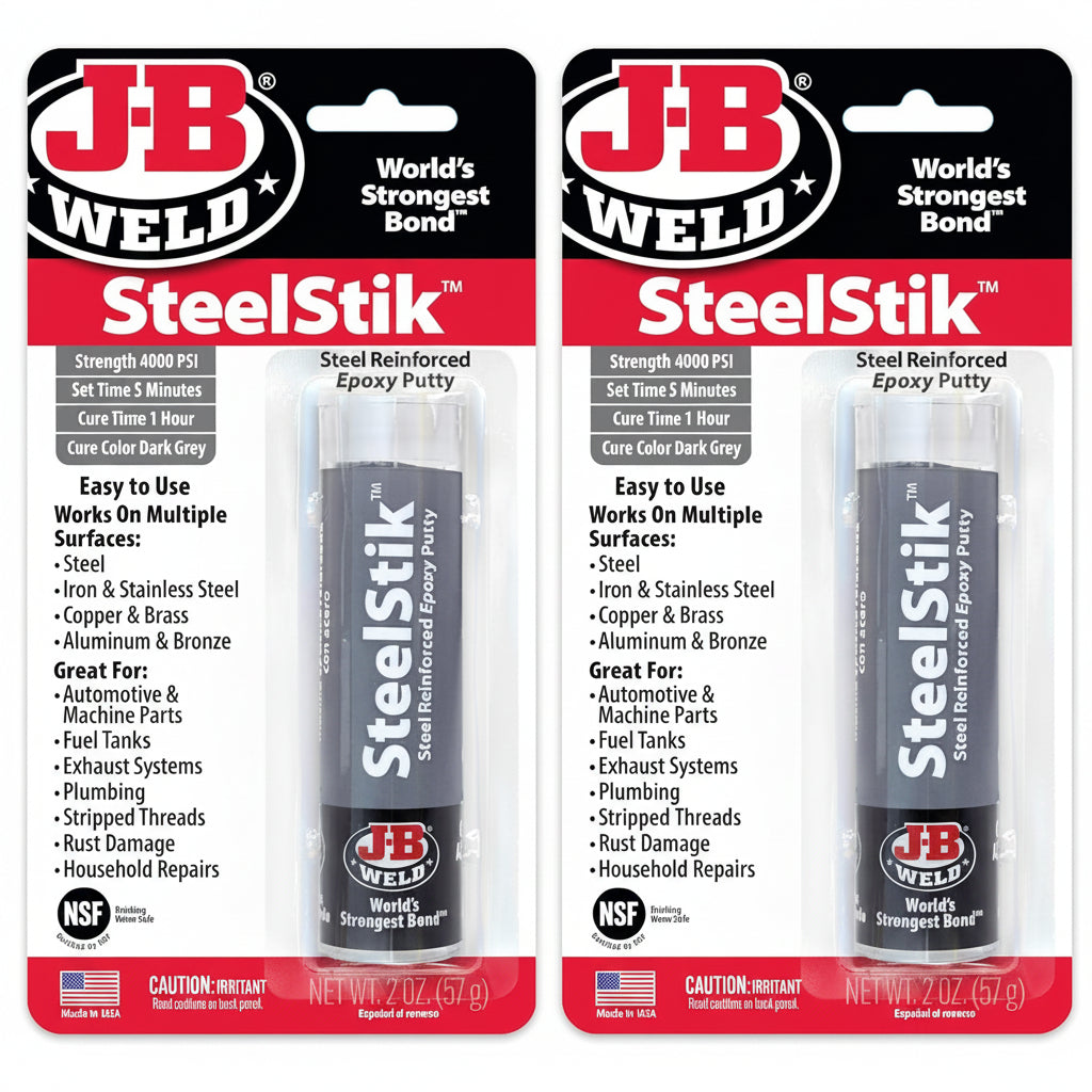 Steel Reinforced Epoxy Putty Stick – 2 Pack, Dark Grey
