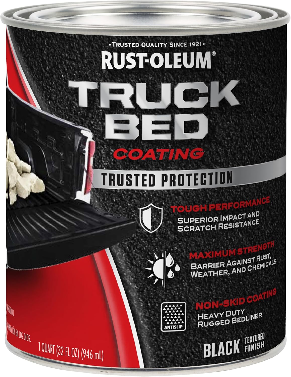 Black Protective Truck Bed Coating – 1 Quart