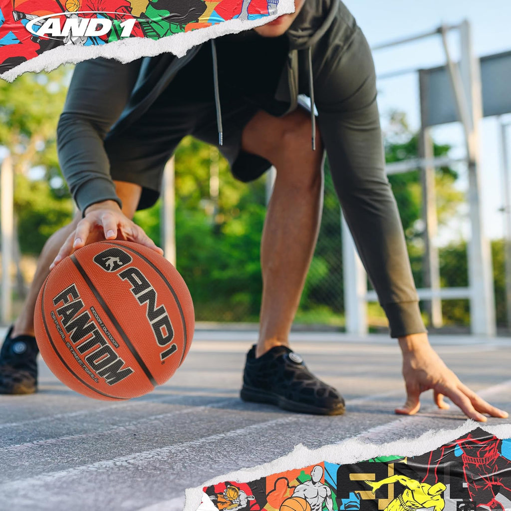Official Size 7 Rubber Basketball for Indoor & Outdoor Play