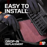Washable High-Flow Replacement Engine Air Filter