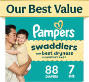 Pampers Swaddlers Diapers Size 7 – 88 Count, Hypoallergenic