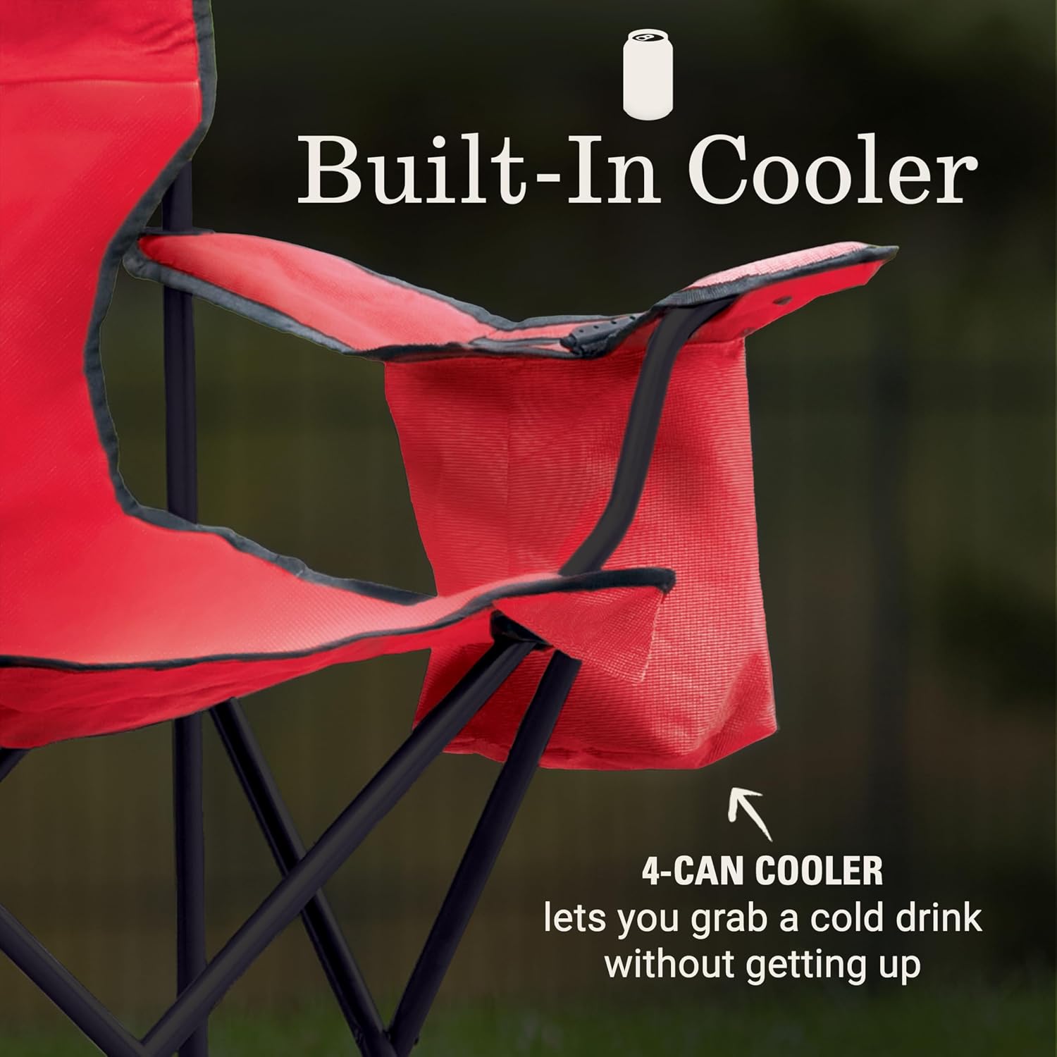 Coleman Portable Camping Chair with 4-Can Cooler