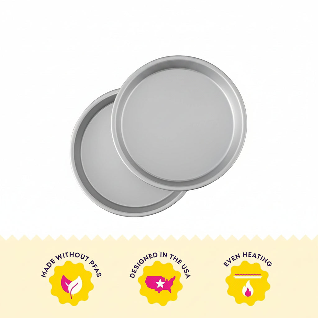 9-Inch Aluminum Round Cake Pan Set