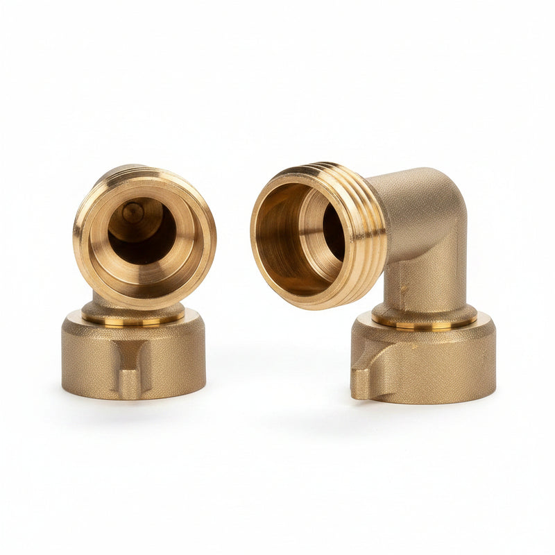 90-Degree Brass RV Water Hose Elbows – 2 Pack